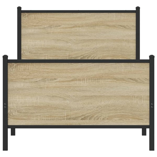 vidaXL Sengeramme i metall uten madrass sonoma eik 80x200 cm