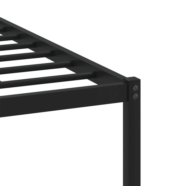 vidaXL Sengeramme i metall uten madrass røkt eik 107x203 cm