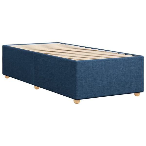 vidaXL sengeramme 100x200 cm stof blå