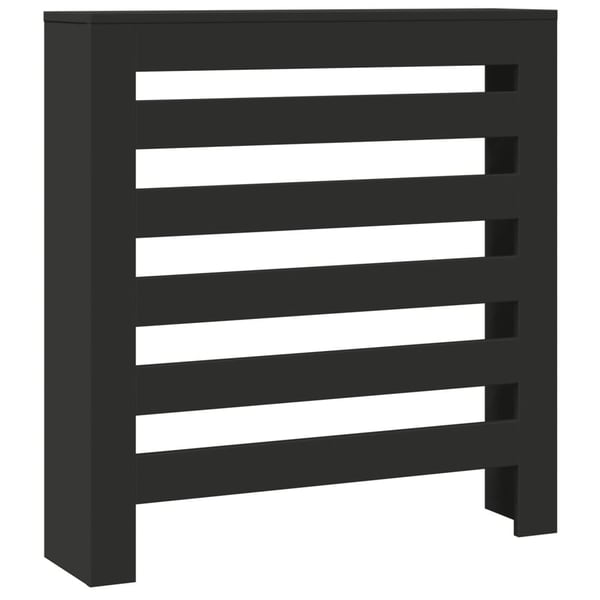 vidaXL radiatorskjuler 78x20x82 cm konstrueret træ sort
