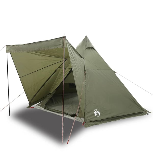 vidaXL 6-personers campingtelt vandtæt olivengrøn