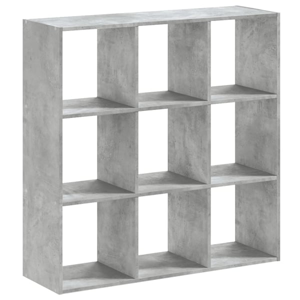 vidaXL Bokhylle betonggrå 102x32x102 cm konstruert tre