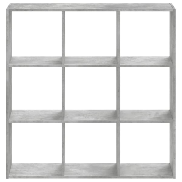 vidaXL Bokhylle betonggrå 102x32x102 cm konstruert tre