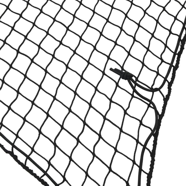 vidaXL Tilhengernett med elastisk tau svart 4x3 m PP