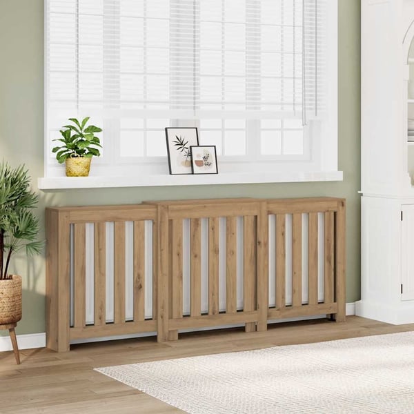vidaXL Radiatordeksel artisanal eik 205x21,5x83,5 cm konstruert tre