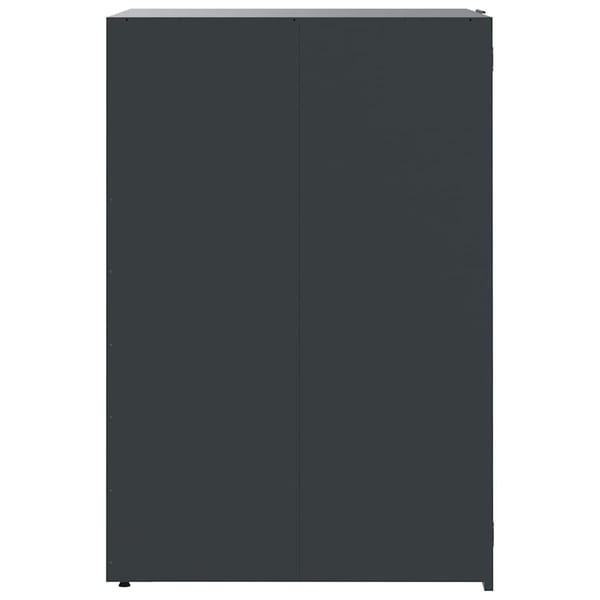 vidaXL Søppeldunkskur for 3 dunker antrasitt 207x79x117 cm stål