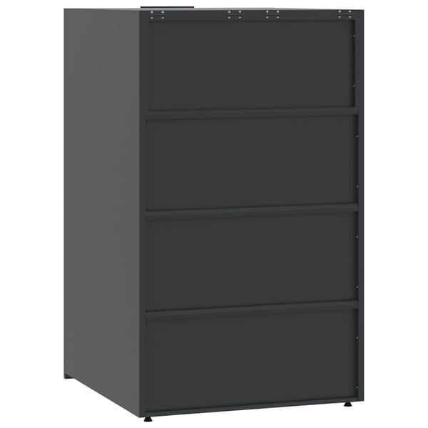 vidaXL Søppeldunkskur for 5 dunker antrasitt 345x79x117 cm stål