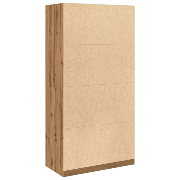 vidaXL Garderobe artisan eik 100x50x200 cm konstruert tre