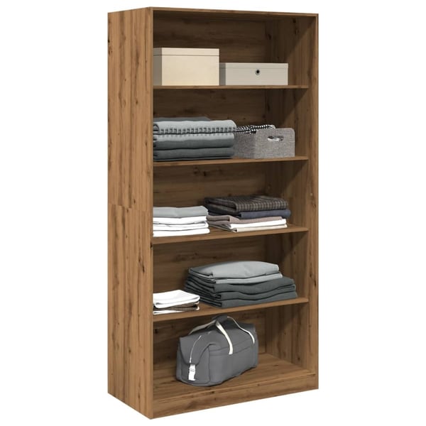 vidaXL Garderobe artisan eik 100x50x200 cm konstruert tre