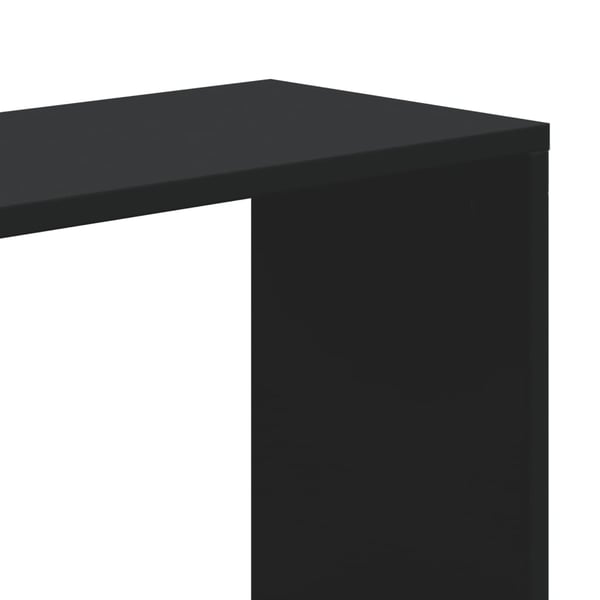 vidaXL bogreol 80,5x23,5x162,5 cm 5 hylder konstrueret træ sort