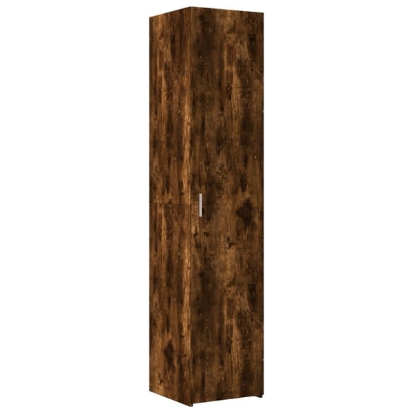 vidaXL Smalt oppbevaringsskap røkt eik 40x42,5x225 cm konstruert tre
