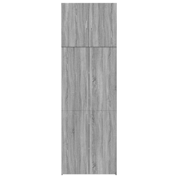 vidaXL Kaappi harmaa Sonoma 80x42,5x249 cm tekninen puu