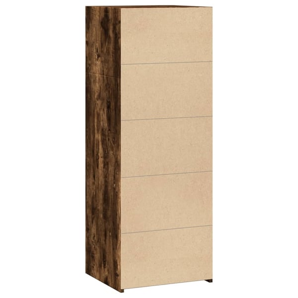 vidaXL Hylle røkt eik 45x41x124 cm konstruert tre