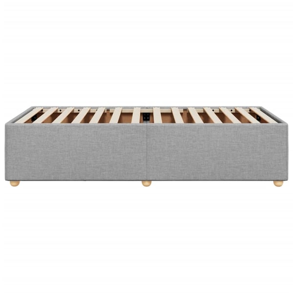 vidaXL sengeramme 100x200 cm stof lysegrå