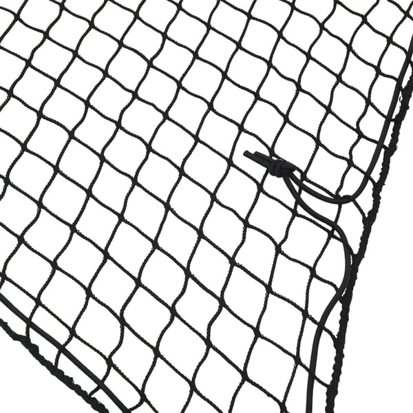 vidaXL Lastnät med elastiskt rep svart 3x3 m PP