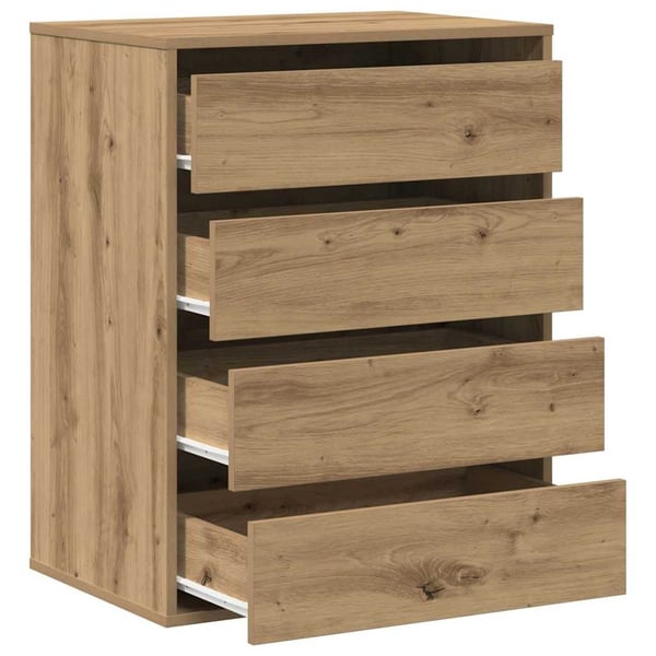 vidaXL Kommode artisan eik 60x41x76 cm konstruert tre