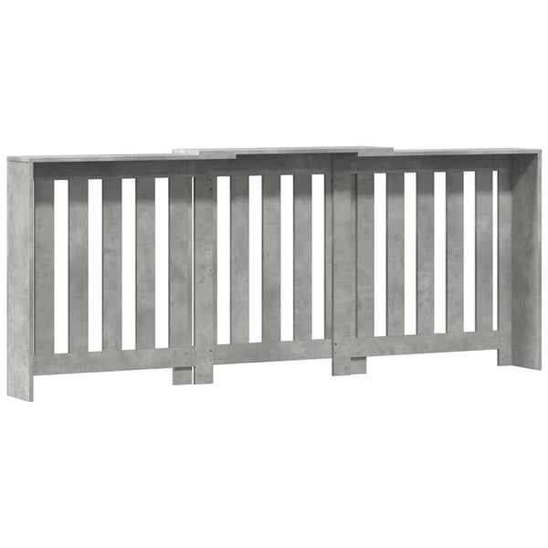 vidaXL Radiatordeksel betonggrå 205x21,5x83,5 cm konstruert tre