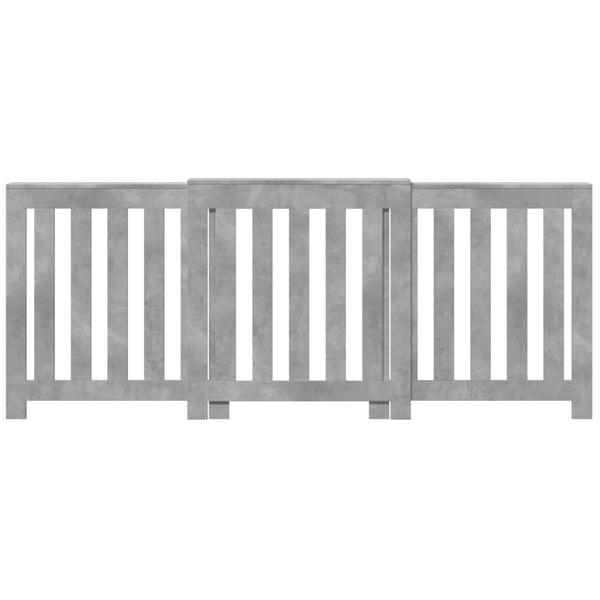 vidaXL Radiatordeksel betonggrå 205x21,5x83,5 cm konstruert tre