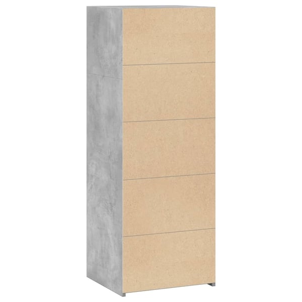 vidaXL Hylle betonggrå 45x41x124 cm konstruert tre