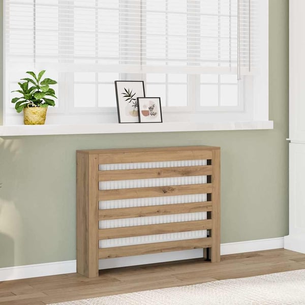 vidaXL Radiatordeksel artisan eik 104x20x82 cm konstruert tre