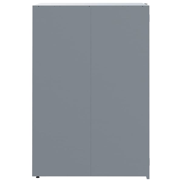 vidaXL Søppeldunkskur for 5 dunker grå 345x79x117 cm stål