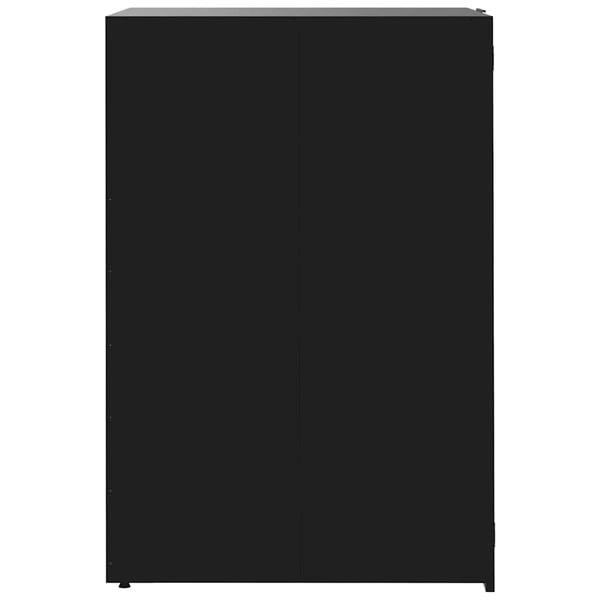 vidaXL Søppeldunkskur for 5 dunker svart 345x79x117 cm stål