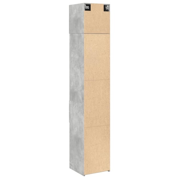 vidaXL Smalt oppbevaringsskap betonggrå 40x42,5x225 cm konstruert tre