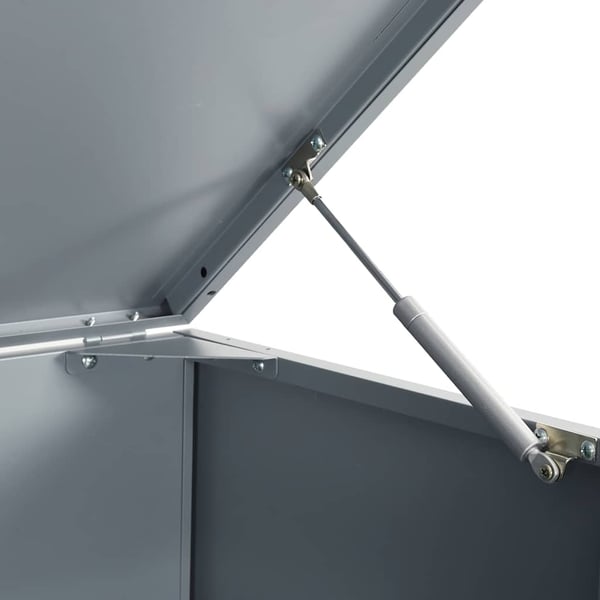vidaXL Søppeldunkskur for 4 dunker grå 276x79x117 cm stål