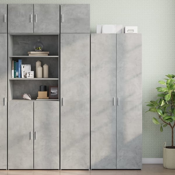 vidaXL skab 40x42,5x225 cm smalt konstrueret træ betongrå
