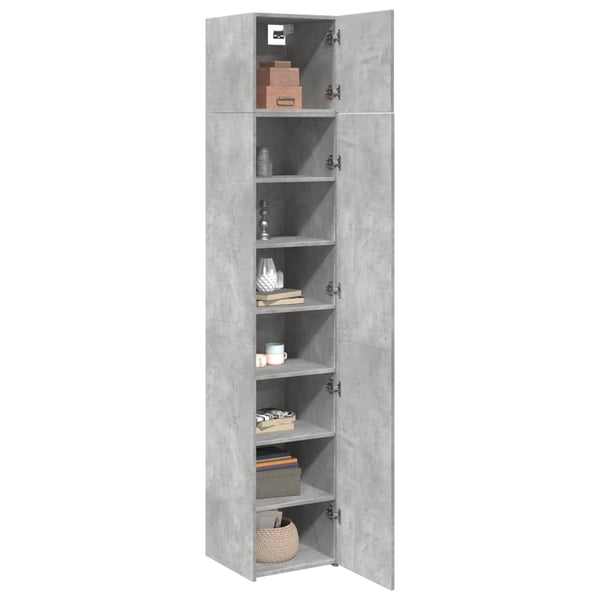 vidaXL skab 40x42,5x225 cm smalt konstrueret træ betongrå