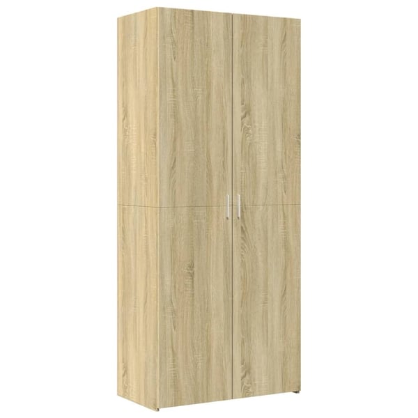 vidaXL skab 80x42,5x225 cm konstrueret træ sonoma-eg