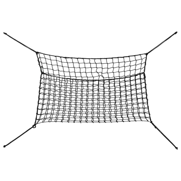 vidaXL Høynett 2 stk rektangulær svart 150x90 cm PP