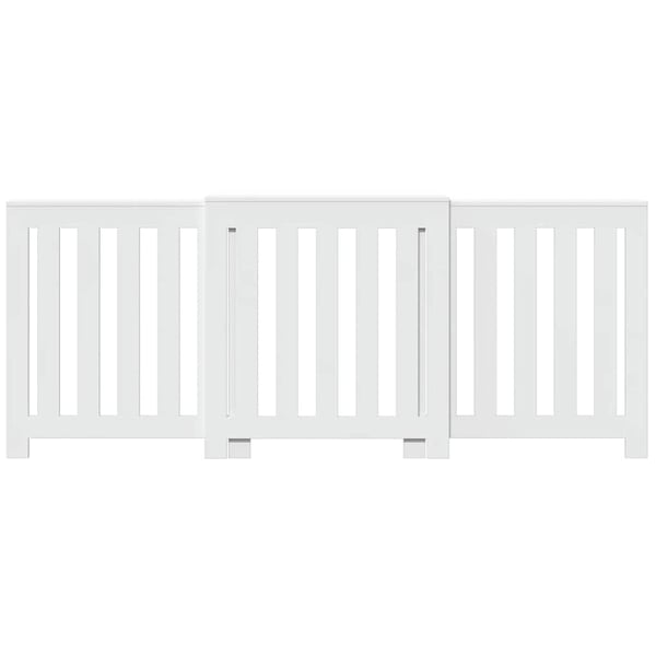 vidaXL Radiatordeksel hvit 205x21,5x83,5 cm konstruert tre