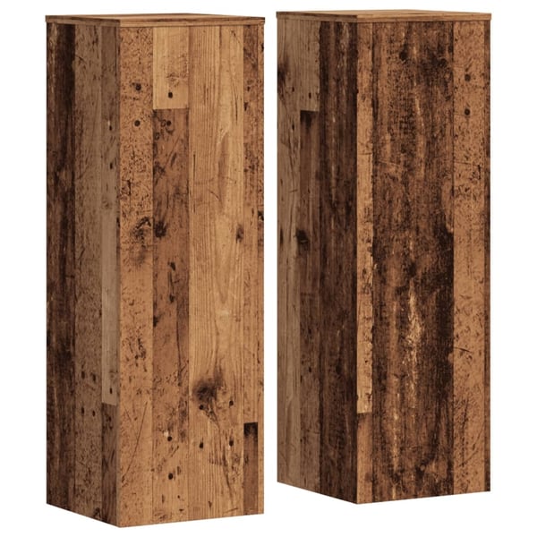 vidaXL Plantestativer 2 stk gammelt tre 33x33x100 cm konstruert tre
