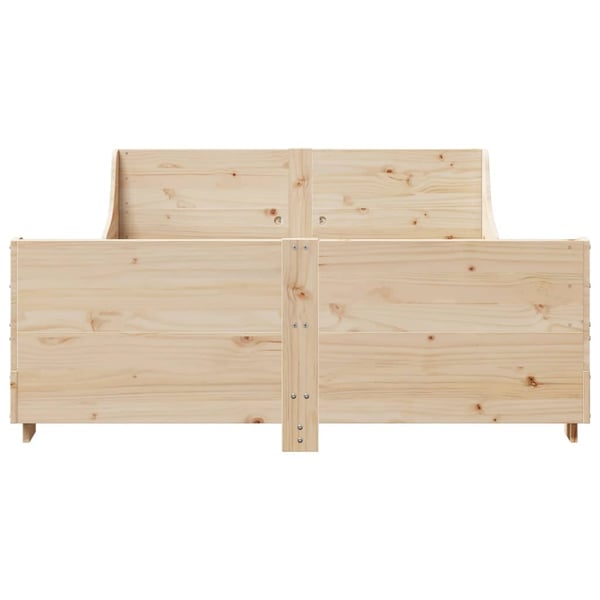 vidaXL Sengeramme uten madrass 140x200 cm heltre furu