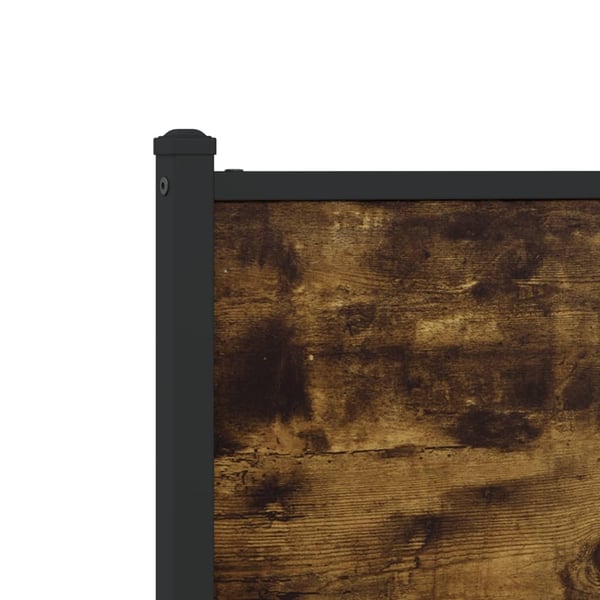vidaXL Sengeramme i metall uten madrass røkt eik 90x190 cm