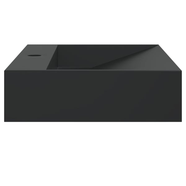 vidaXL Servant 60x38x11 cm mineralstøpt/marmorstøpt svart