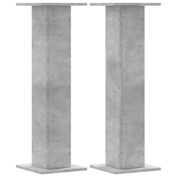vidaXL Plantestativer 2 stk betonggrå 30x30x95 cm konstruert tre