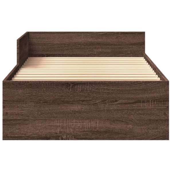 vidaXL Sengeramme uten madrass brun eik 100x200 cm konstruert tre