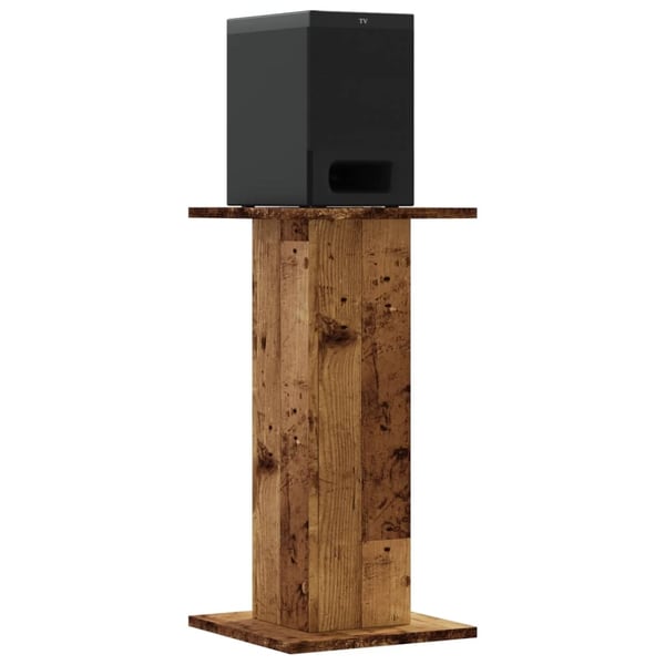 vidaXL Høyttalerstativ 2 stk gammelt tre 30x30x60 cm konstruert tre
