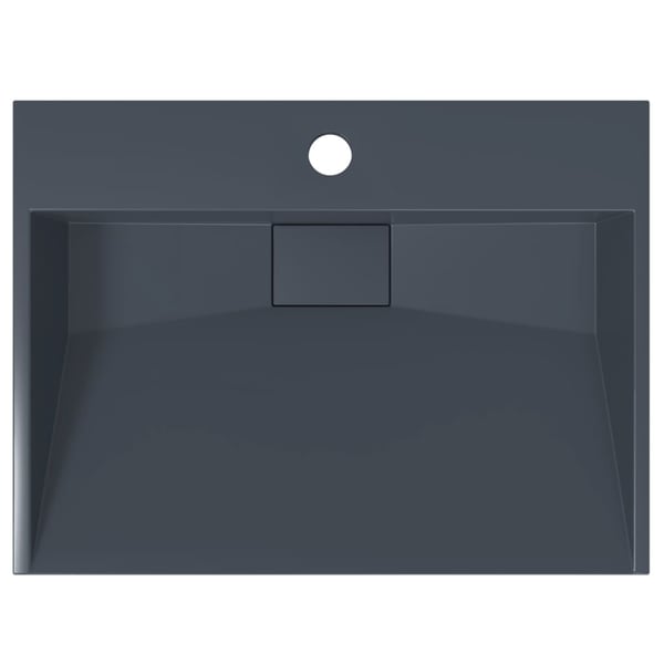 vidaXL Servant 50x38x11 cm mineralstøpt/marmorstøpt antrasitt