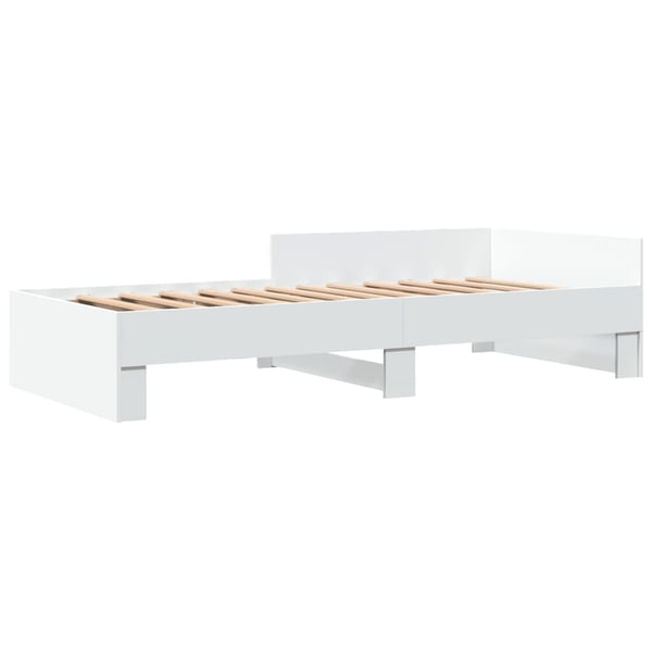 vidaXL Sengeramme hvit 75x190 cm konstruert tre