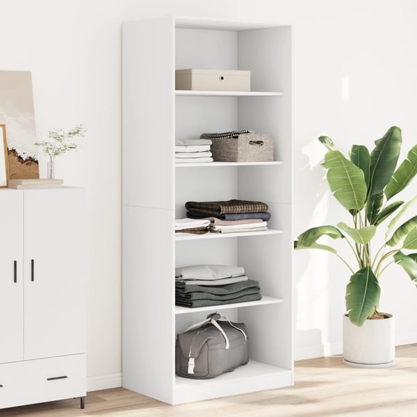 vidaXL Garderobe hvit 80x50x200 cm konstruert tre