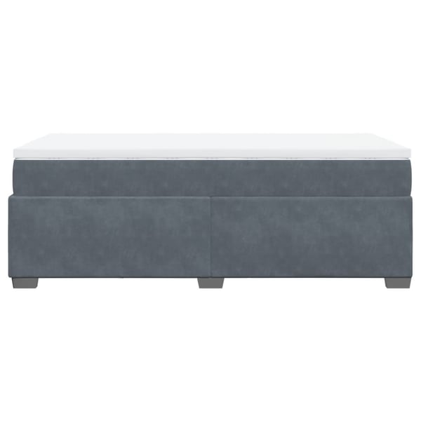 vidaXL kontinentalseng med madras 90x200cm fløjl mørkegrå