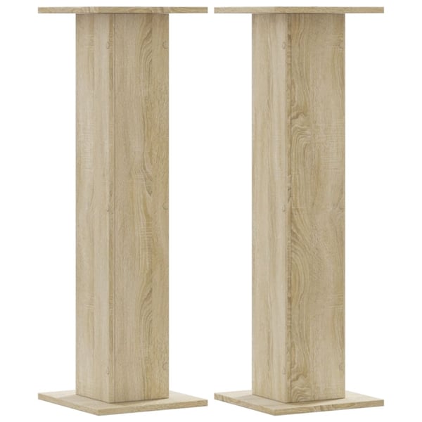 vidaXL Høyttalerstativ 2 stk sonoma eik 30x30x95 cm konstruert tre