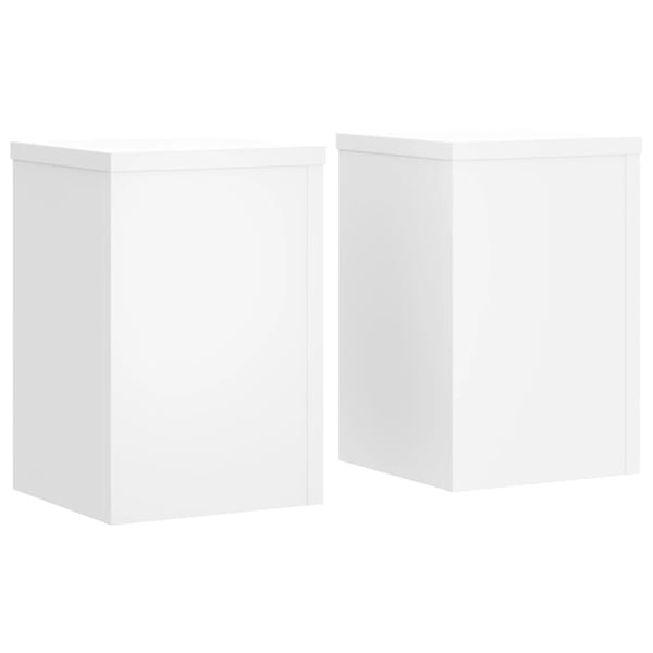 vidaXL Plantestativer 2 stk hvit 25x25x35 cm konstruert tre