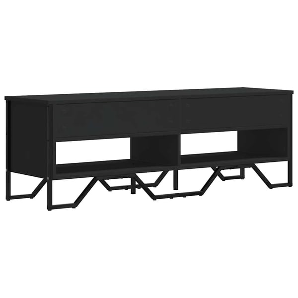 vidaXL tv-bord 122x34x41 cm konstrueret træ sort