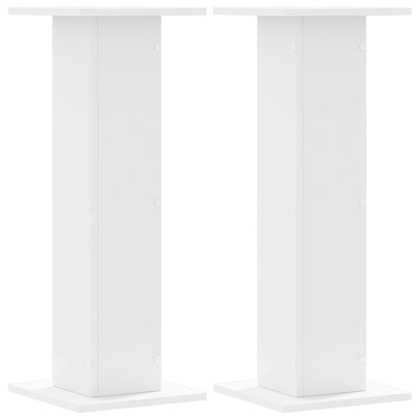 vidaXL Høyttalerstativ 2 stk hvit 30x30x80 cm konstruert tre