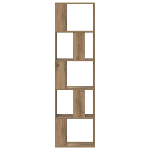 vidaXL Bokhylle 5 etasjer artisan eik 45x23,5x162,5 cm konstruert tre