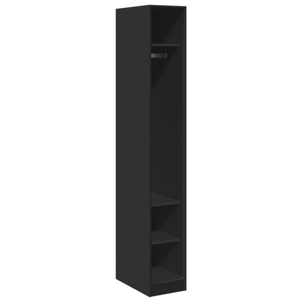 vidaXL Garderobe svart 30x50x200 cm konstruert tre